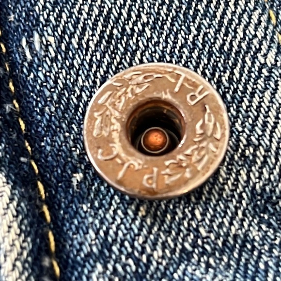 Vintage Y2K RL Polo Jeans Co. Lydia Shrunken Style Distressed Denim Jean Jacket - Picture 8 of 11